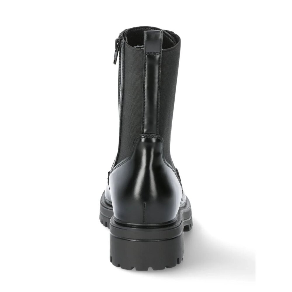 No Boundaries Women's Knit Combat Lace Up Black Ankle-High Boot, Size 6 - Picture 2 of 5